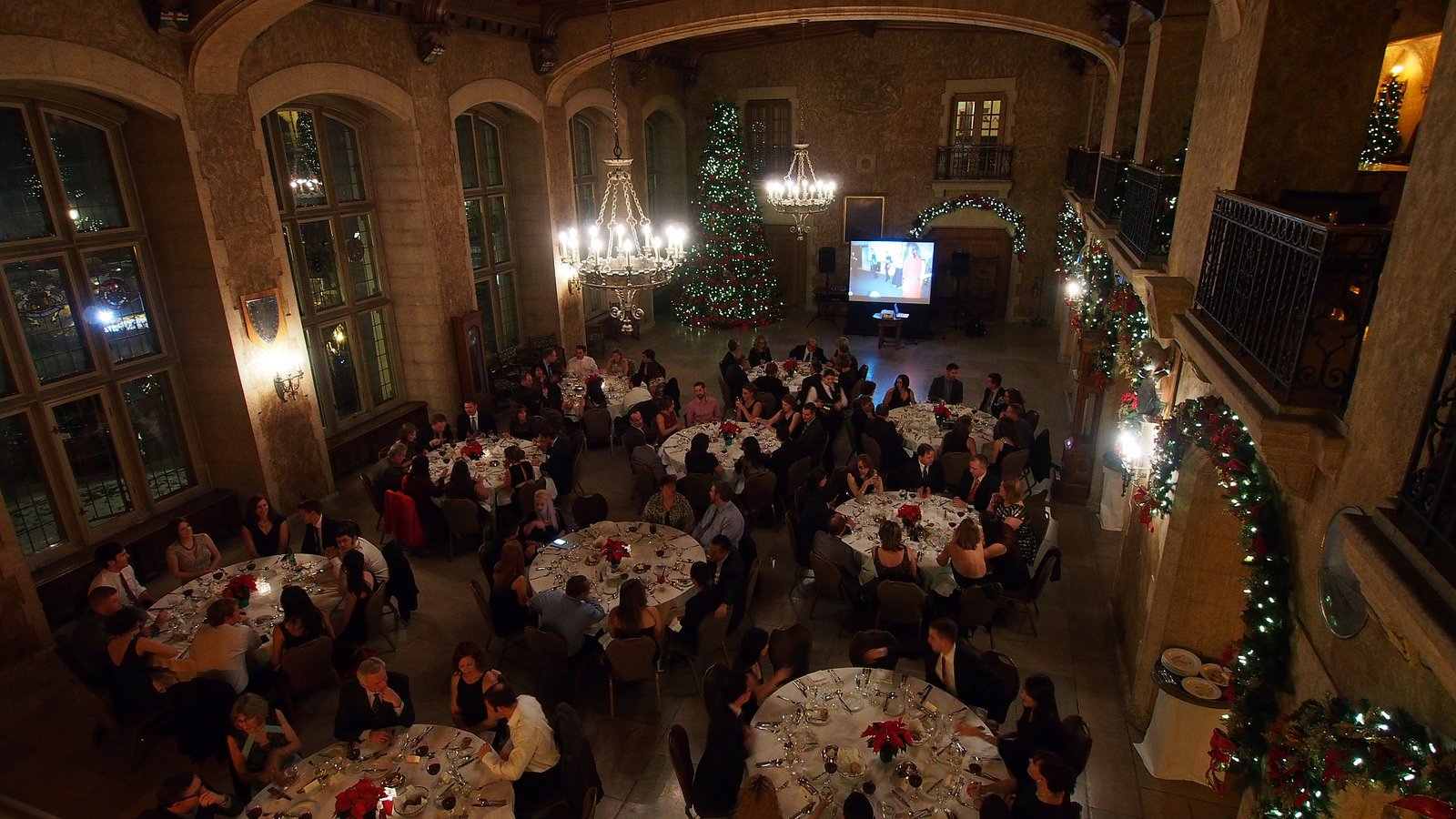 The people behind this Christmas party at the Banff Springs Hotel in Canada know how to organise a party as if money were no object, and so can you ... photo by CC user wilsonhui on Flickr