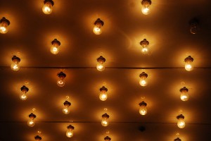 light bulbs illuminated